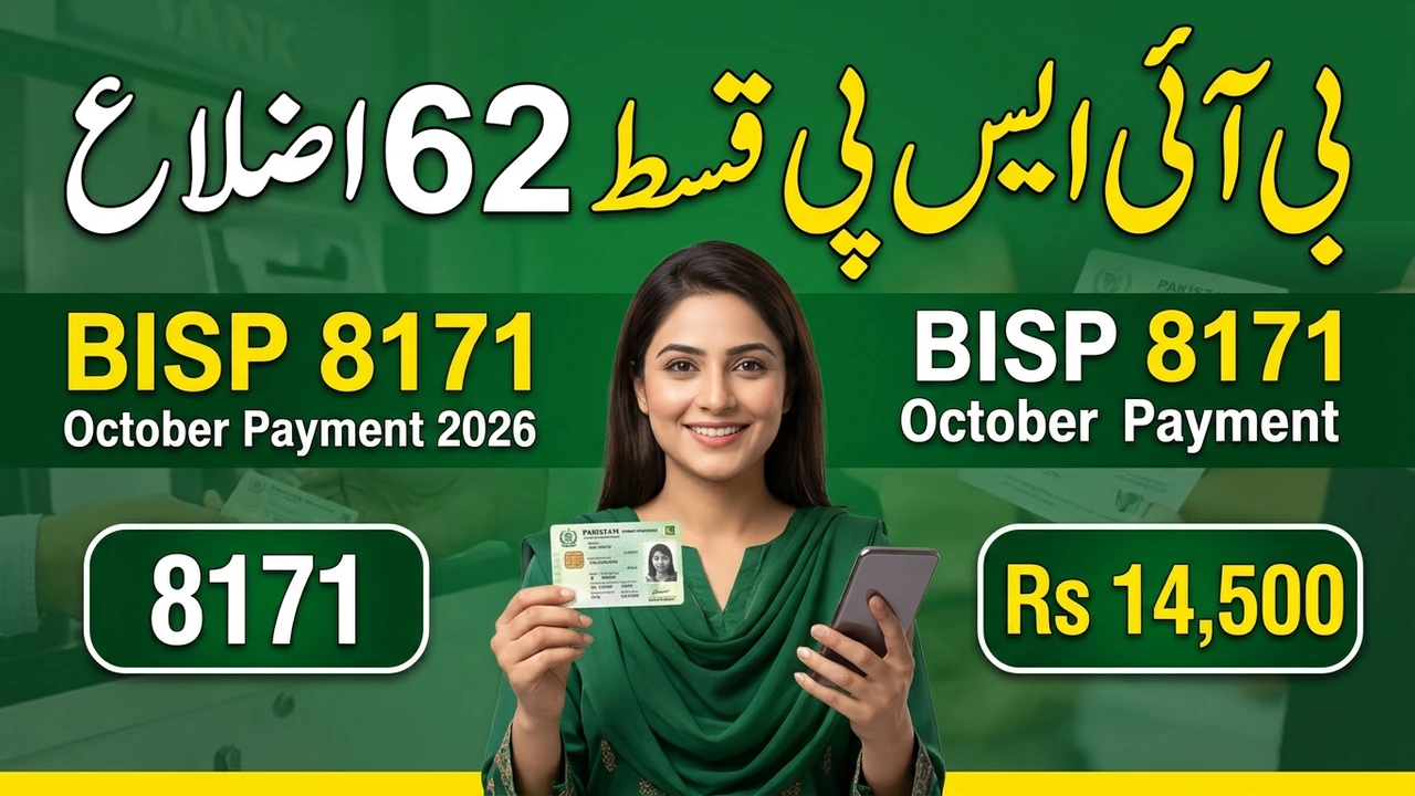 BISP 8171 October Payment 2026 — 62 districts, Rs 14,500